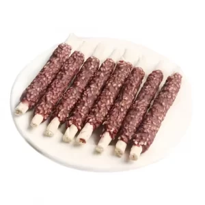 Chicken Purple Sweet Potato Rice Wrap Rawhide Fiber Stick Dog Treats