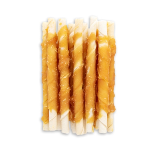Chicken Wrapped White Twisted Stick