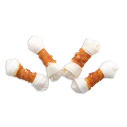 Chicken Wrapped Rawhide Knotted Bone