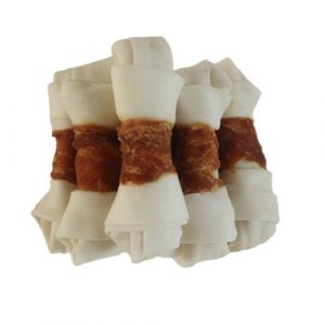 Duck Wrapped Rawhide Knotted Bone