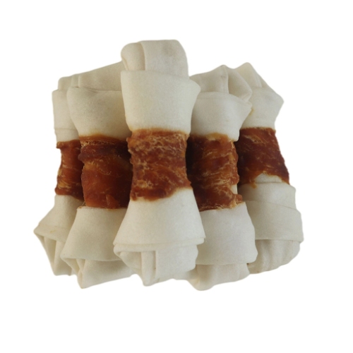 Duck Wrapped Rawhide Knotted Bone