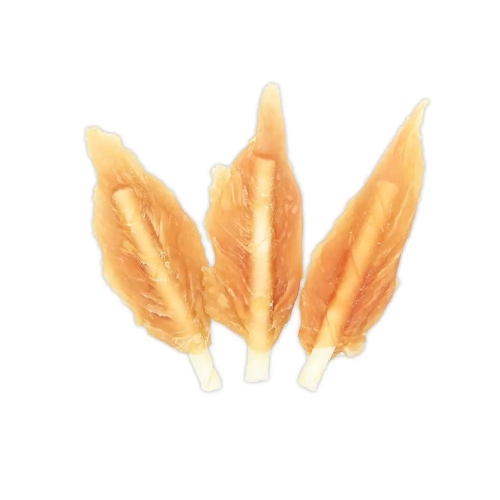 Chicken&White Rawhide Lollipop Leaves