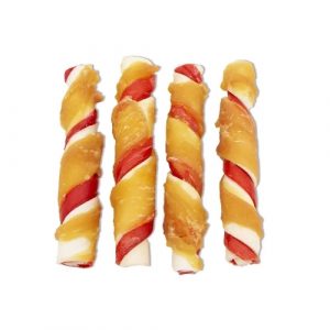 Chicken Wrapped Two Color Twisted Stick