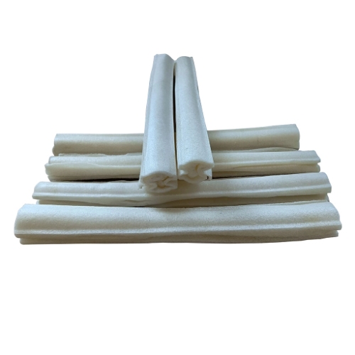 White Rawhide Pressed Stick Dog Treats