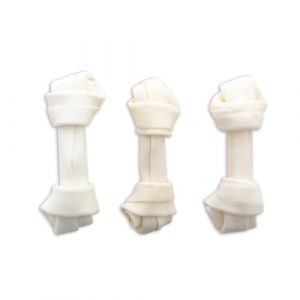 White Knotted Bone Dog Treats